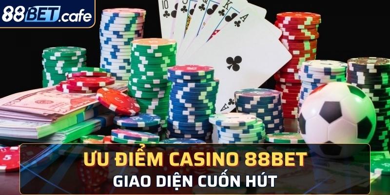 Giao diện casino 88BET cuốn hút